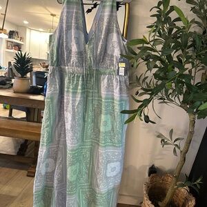 Target Green and Gray Patterned Maxi Dress